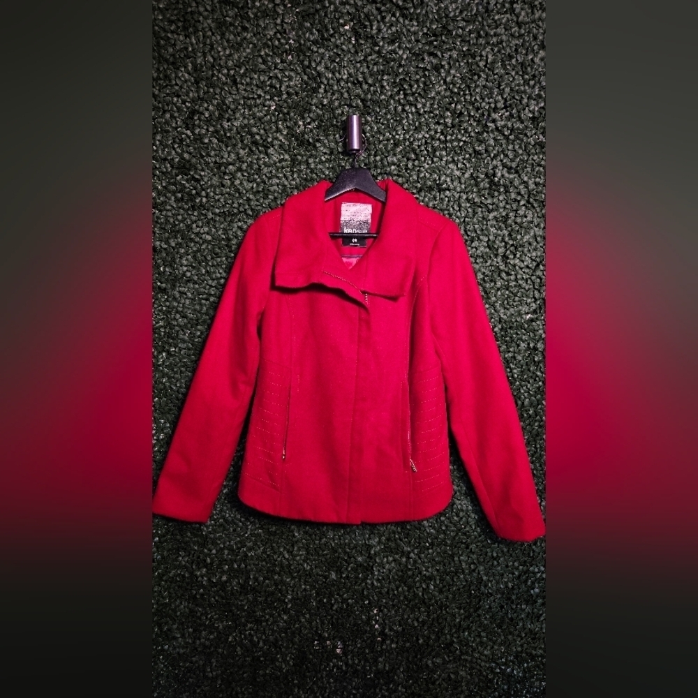 Kensie Women's Vibrant Red Bomber Jacket